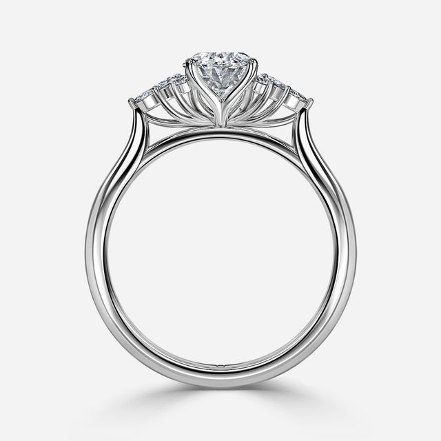 Holly Platinum Cluster Engagement Ring