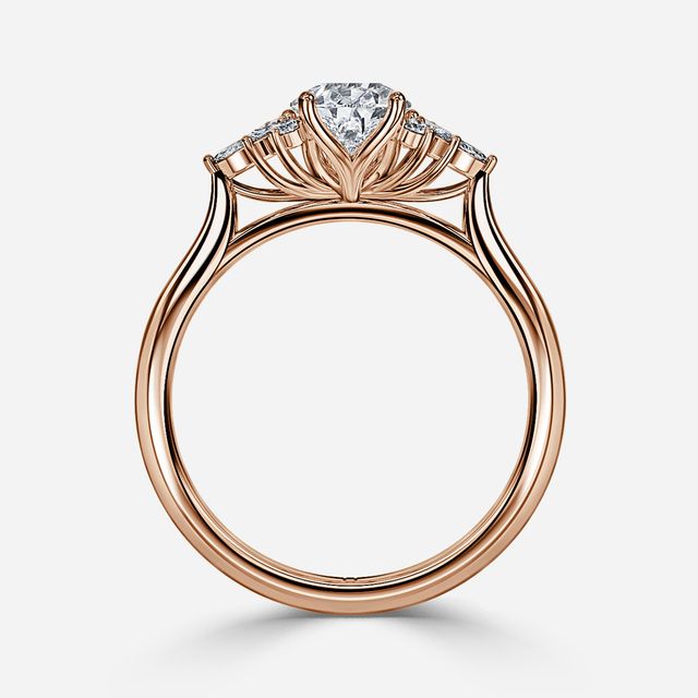 Holly Rose Gold Cluster Engagement Ring