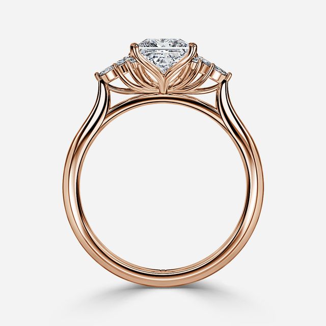 Holly Rose Gold Cluster Engagement Ring