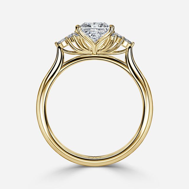 Holly Yellow Gold Cluster Engagement Ring
