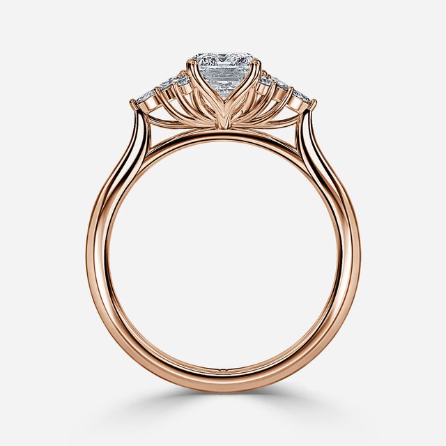 Holly Rose Gold Cluster Engagement Ring