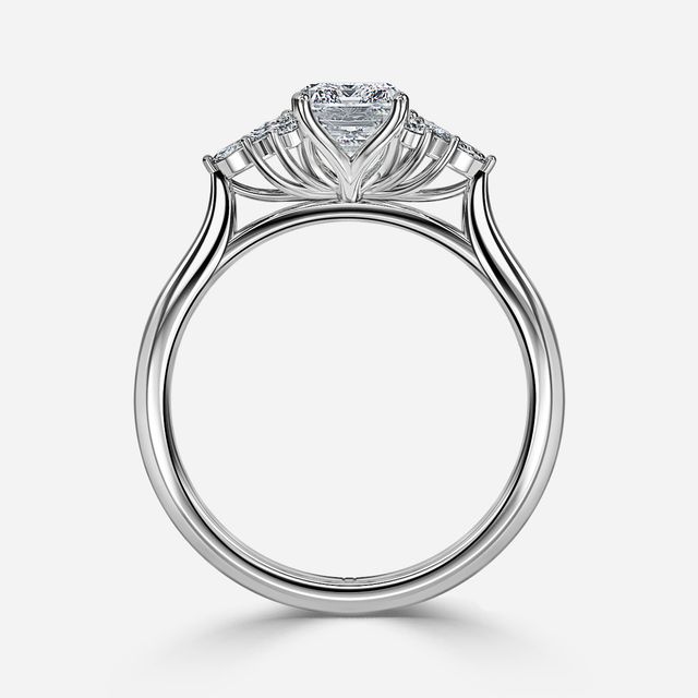 Holly Platinum Cluster Engagement Ring