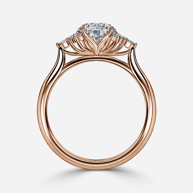 Holly Rose Gold Cluster Engagement Ring
