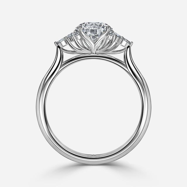 Holly White Gold Cluster Engagement Ring