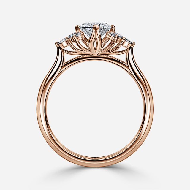 Holly Rose Gold Cluster Engagement Ring