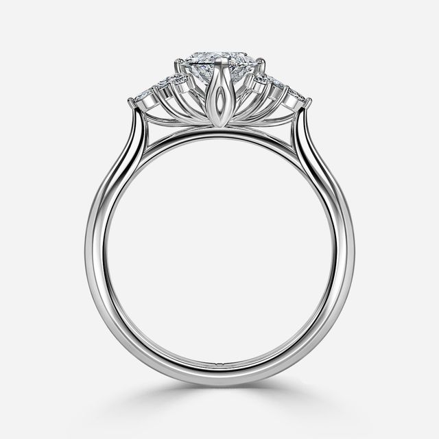 Holly White Gold Cluster Engagement Ring