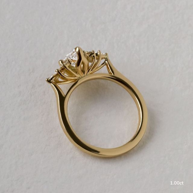 Holly Yellow Gold Cluster Engagement Ring
