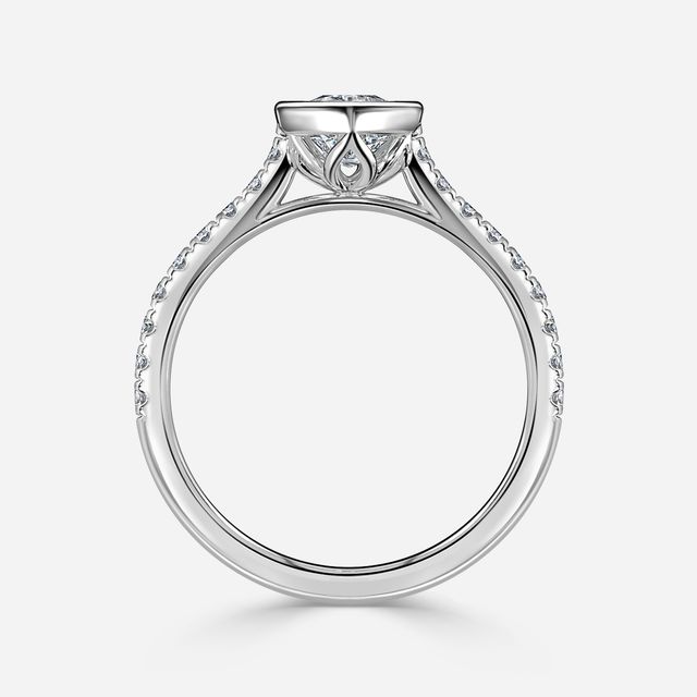 Hana White Gold Pavé Engagement Ring