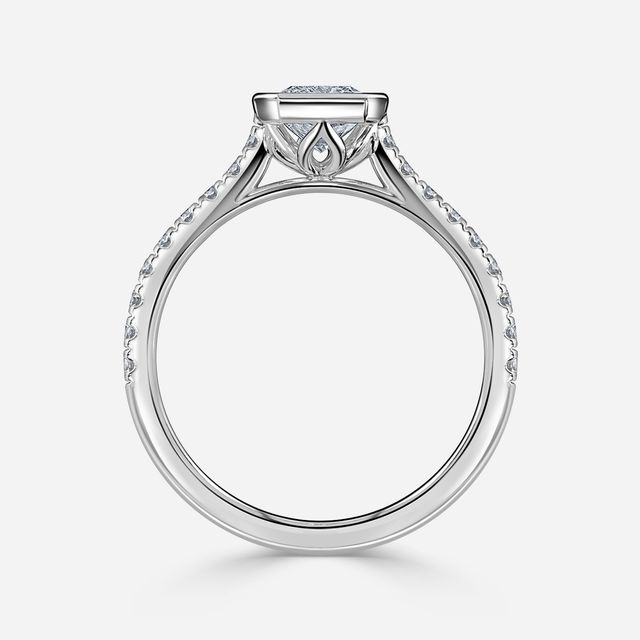Hana White Gold Pavé Engagement Ring