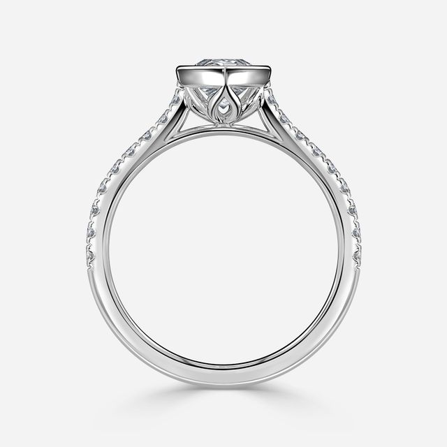 Hana Platinum Pavé Engagement Ring