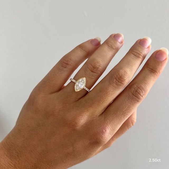 Hana Yellow Gold Bezel Engagement Ring