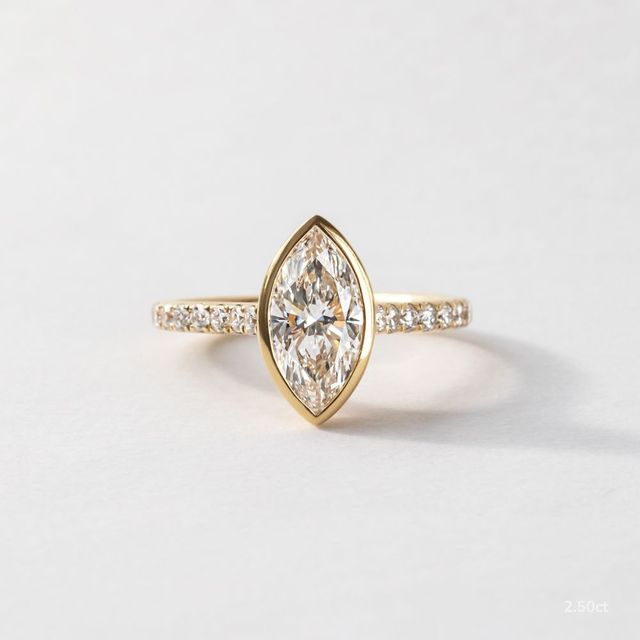 Hana Yellow Gold Bezel Engagement Ring