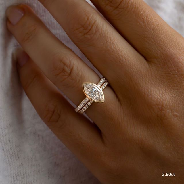 Hana Yellow Gold Bezel Engagement Ring