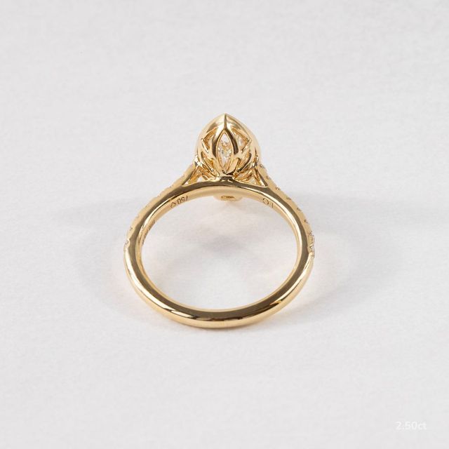 Hana Yellow Gold Bezel Engagement Ring