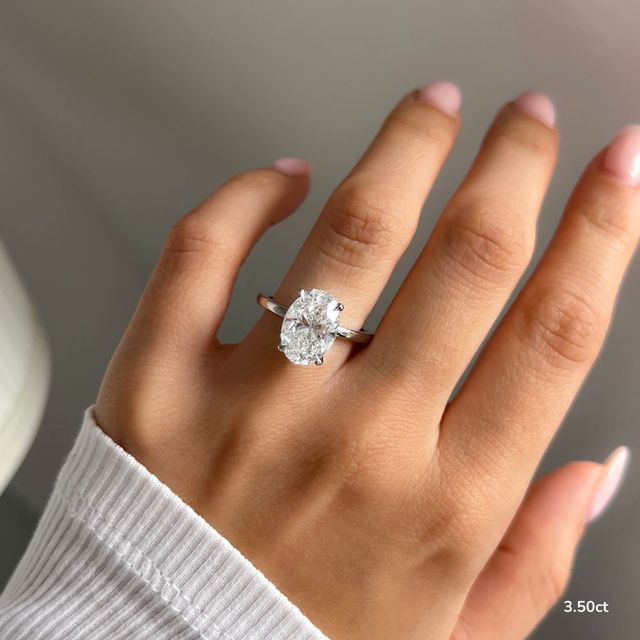 Samara Plain Band Platinum Hidden Halo Engagement Ring