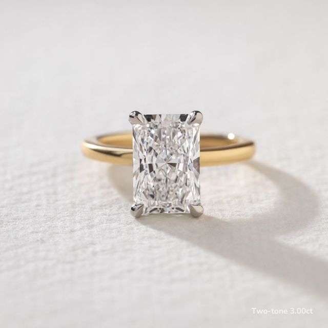 Samara Plain Band Yellow Gold Hidden Halo Engagement Ring
