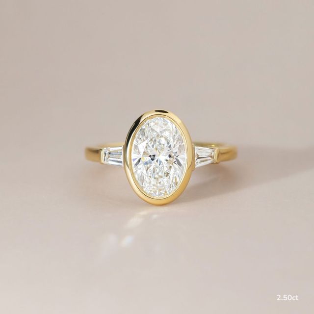 Dawn Yellow Gold Bezel Engagement Ring