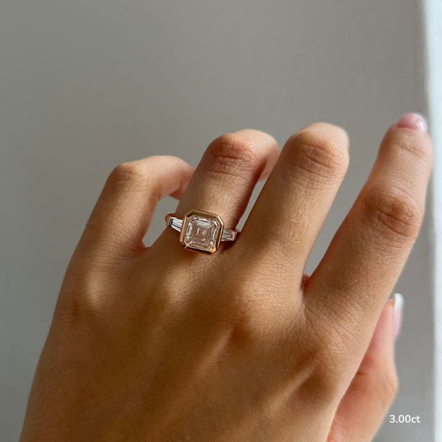 Dawn Rose Gold Bezel Engagement Ring
