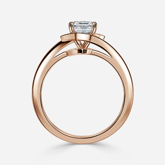 Aire Rose Gold Halo Engagement Ring
