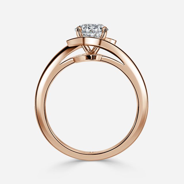 Aire Rose Gold Halo Engagement Ring