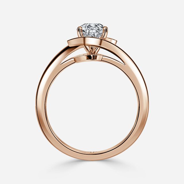 Aire Rose Gold Halo Engagement Ring