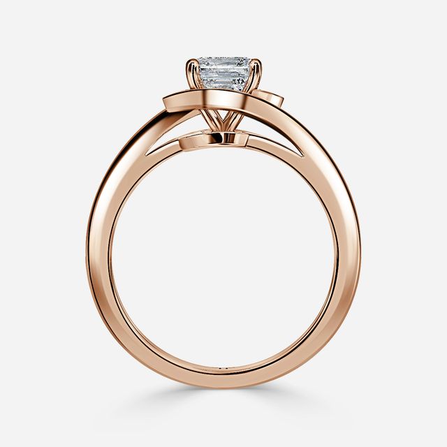 Aire Rose Gold Halo Engagement Ring
