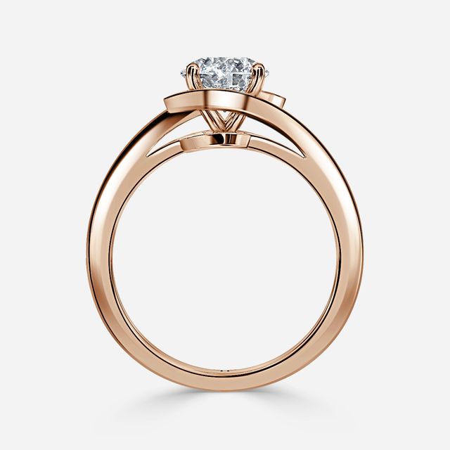 Aire Rose Gold Halo Engagement Ring