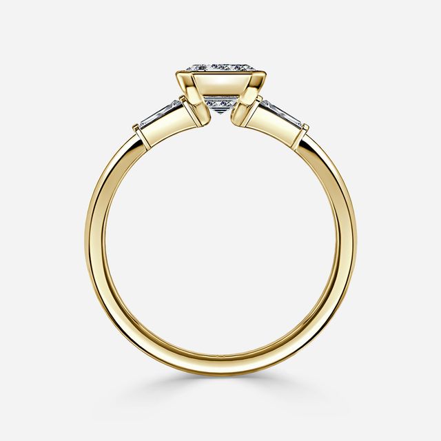 Dawn Yellow Gold Bezel Engagement Ring