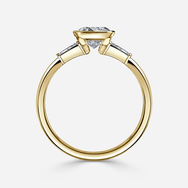 Dawn Yellow Gold Trilogy Engagement Ring