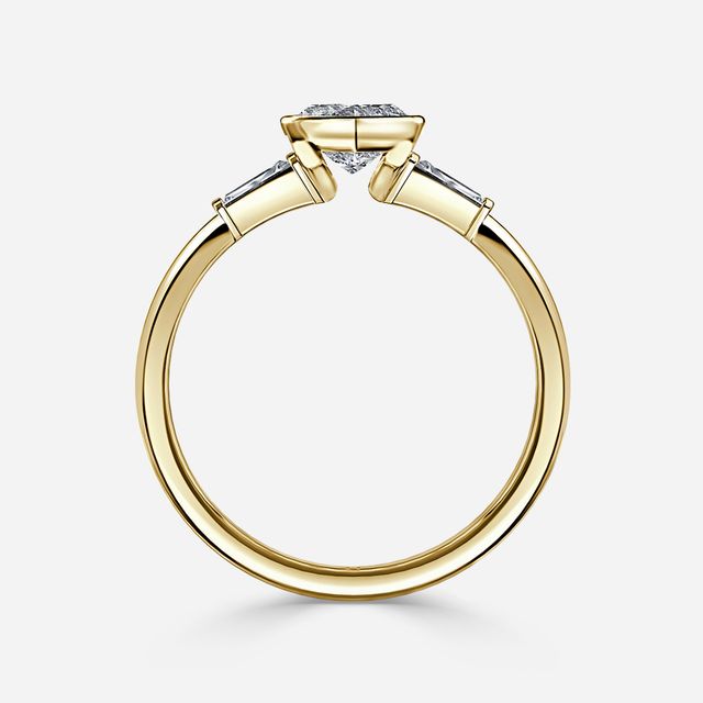 Dawn Yellow Gold Bezel Engagement Ring