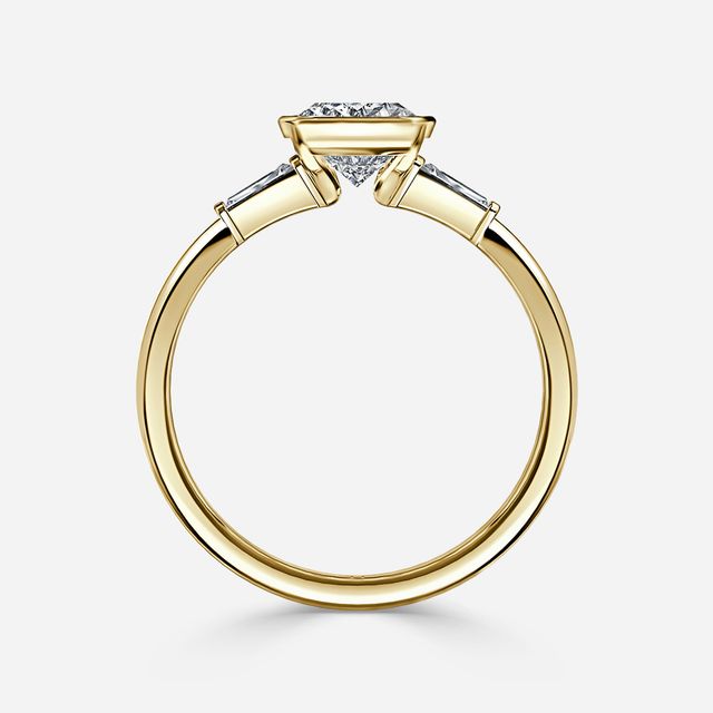 Dawn Yellow Gold Bezel Engagement Ring