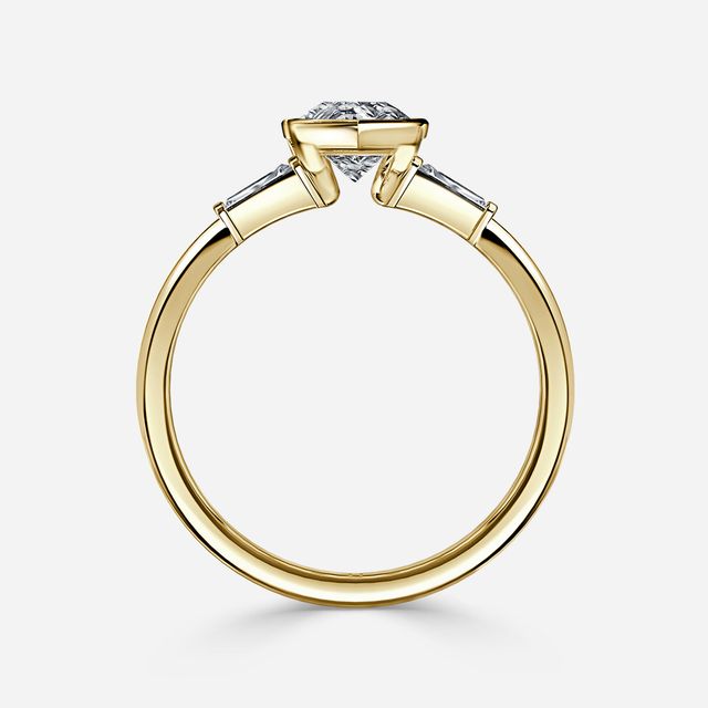 Dawn Yellow Gold Bezel Engagement Ring