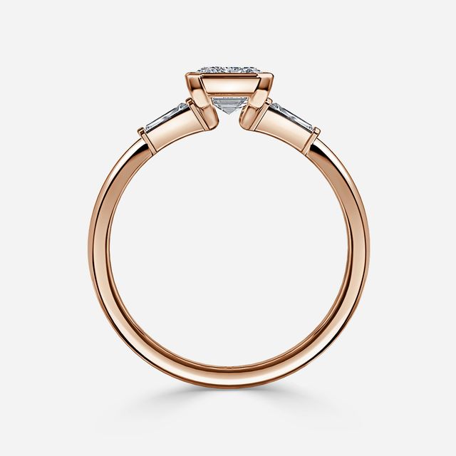 Dawn Rose Gold Bezel Engagement Ring