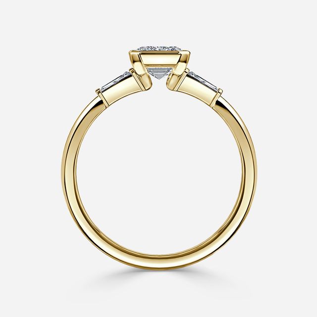 Dawn Yellow Gold Bezel Engagement Ring
