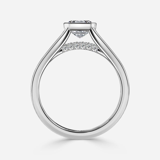 Veda Platinum Unique Engagement Ring