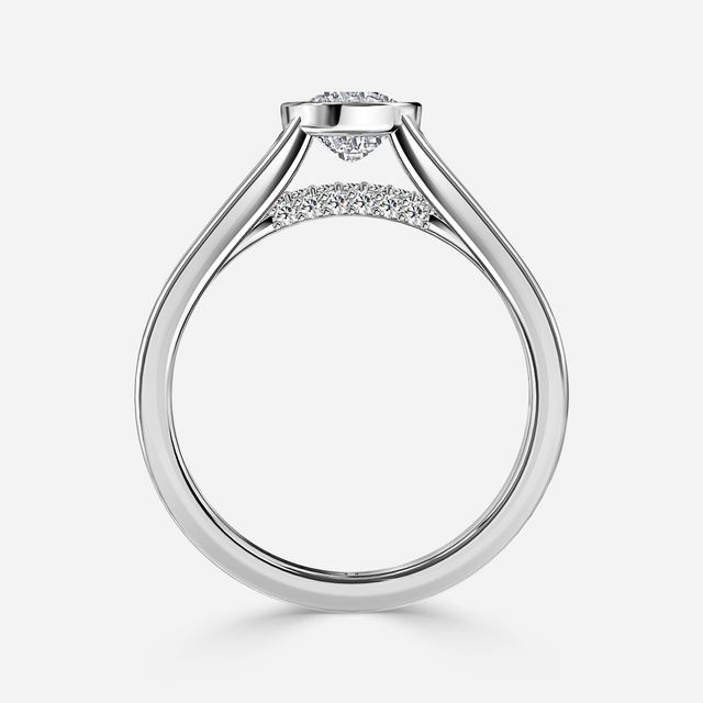 Veda Platinum Unique Engagement Ring