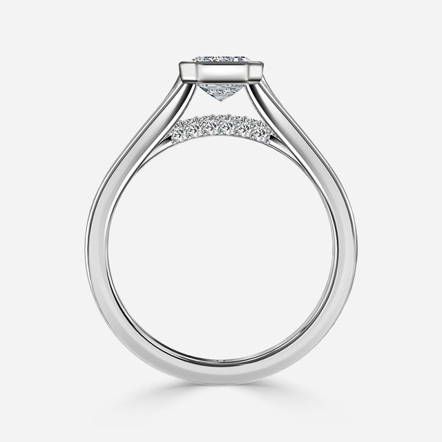 Veda Platinum Unique Engagement Ring