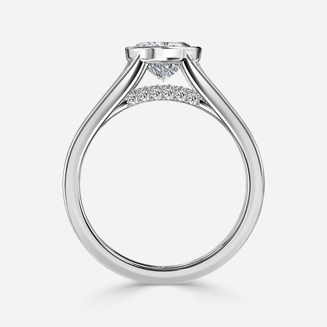 Veda White Gold Bezel Engagement Ring