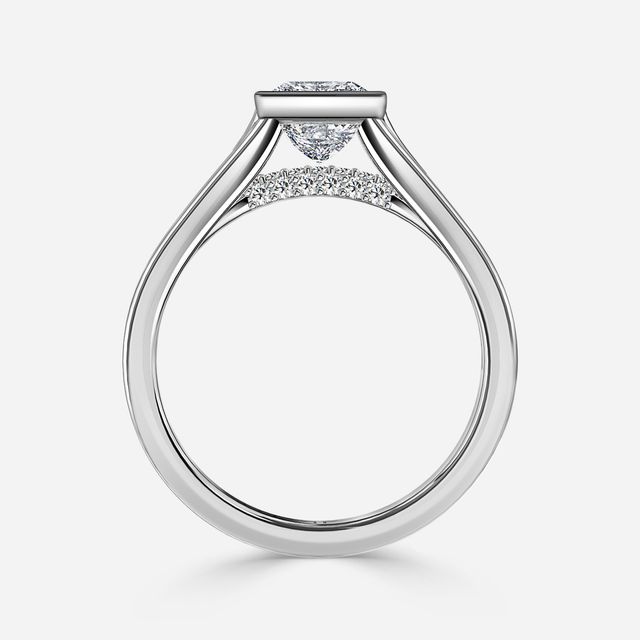 Veda White Gold Bezel Engagement Ring