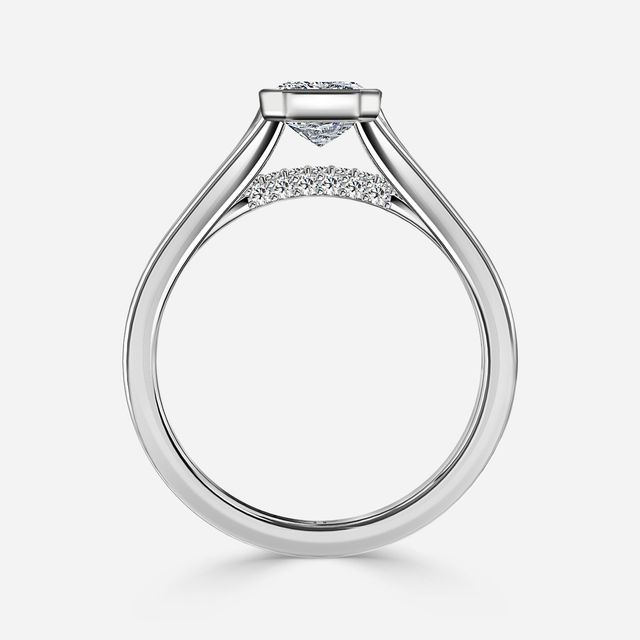 Veda White Gold Bezel Engagement Ring