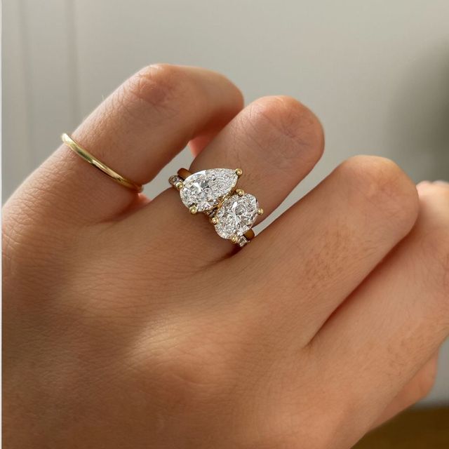 Toi Et Moi Pear & Oval Diamond Ring