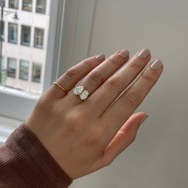 Toi Et Moi Pear & Oval Diamond Ring