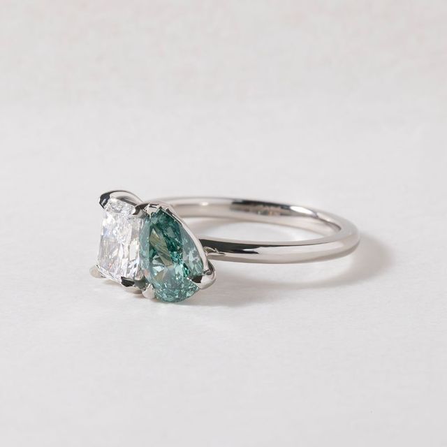 Toi Et Moi Pear & Radiant Diamond Ring