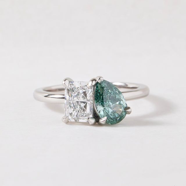 Toi Et Moi Pear & Radiant Diamond Ring