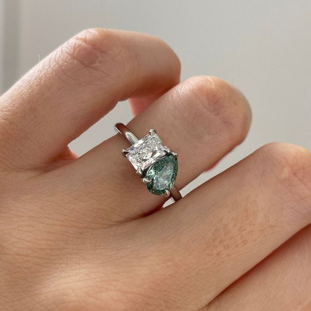 Toi Et Moi Pear & Radiant Diamond Ring