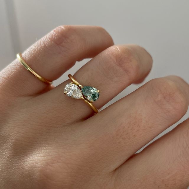 Toi Et Moi Pear & Pear Diamond Ring