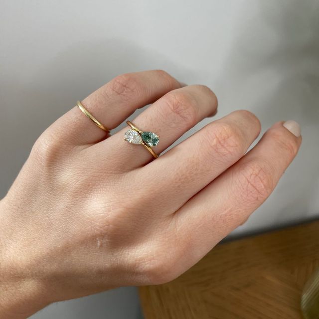 Toi Et Moi Pear & Pear Diamond Ring