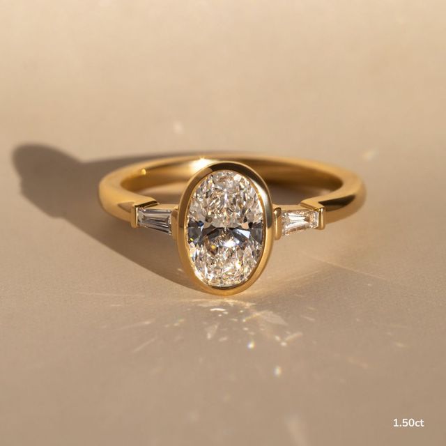 Dawn Yellow Gold Bezel Engagement Ring
