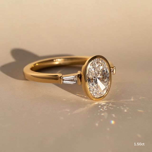 Dawn Yellow Gold Bezel Engagement Ring