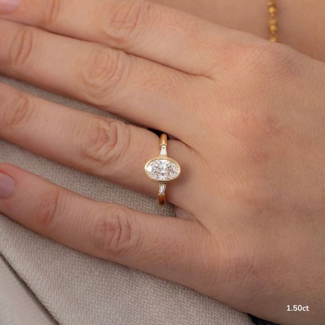 Dawn Yellow Gold Bezel Engagement Ring
